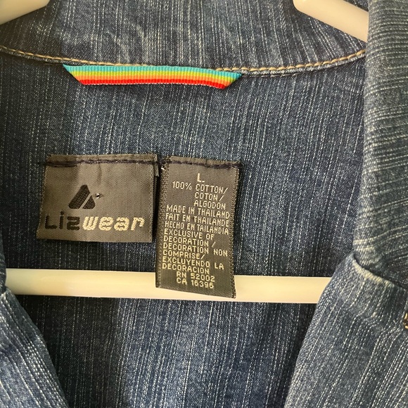 Lizwear large stretchy denim blazer, excellent condition two front pockets - Picture 2 of 6